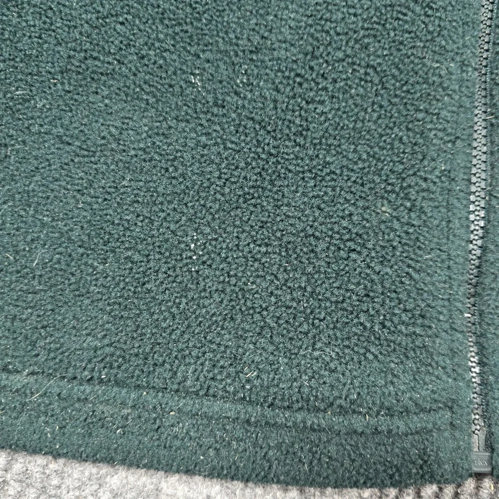 Vintage L.L.Bean Fleece Vest Mens 2XL Green Trail Model Full Zip Pockets Outdoor